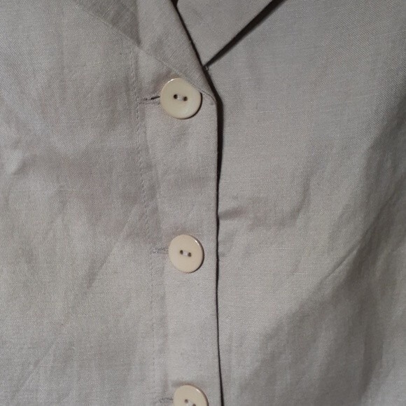 Linen jacket new Herman Geist bomber 10p 10 m beige tan summer classic career - Picture 3 of 7